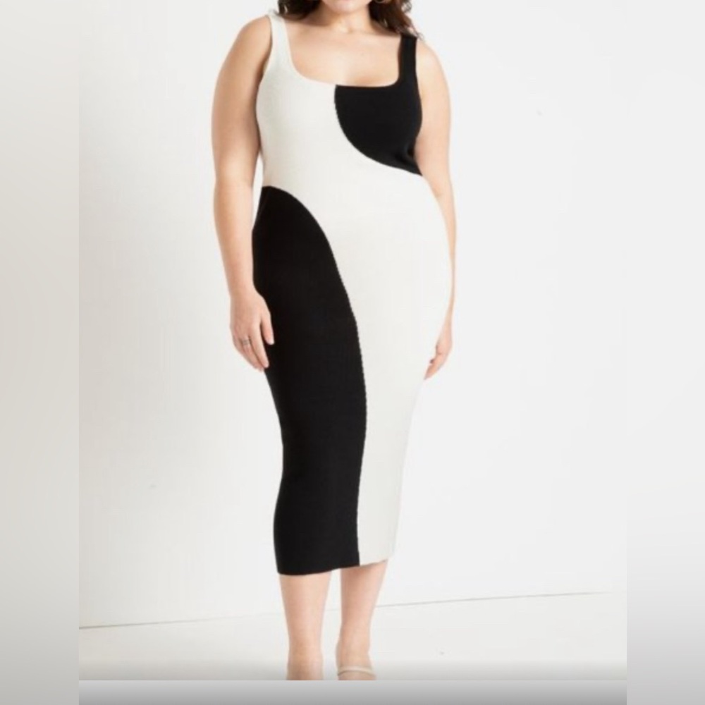 color block knitted dress Eloquii